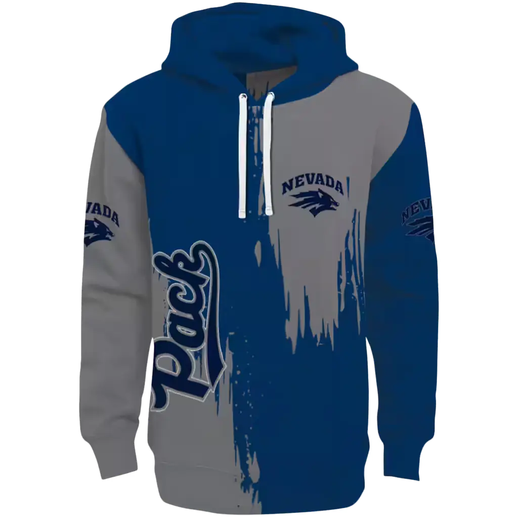 nevada wolf pack splatter effect blue hoodie best selling nevada wolf pack splatter effect blue hoodie best selling