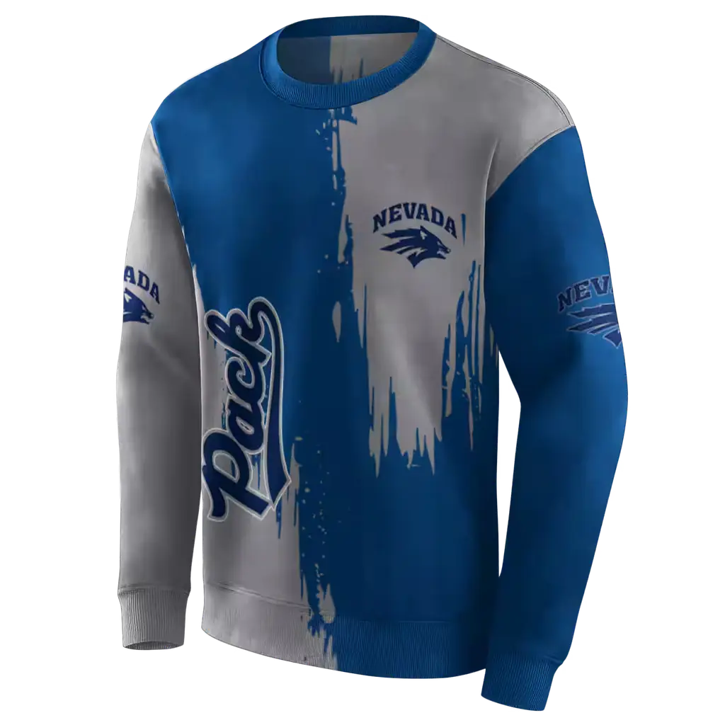 nevada wolf pack splatter effect blue hoodie new arrival nevada wolf pack splatter effect blue hoodie new arrival