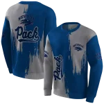 nevada wolf pack splatter effect blue hoodie best selling
