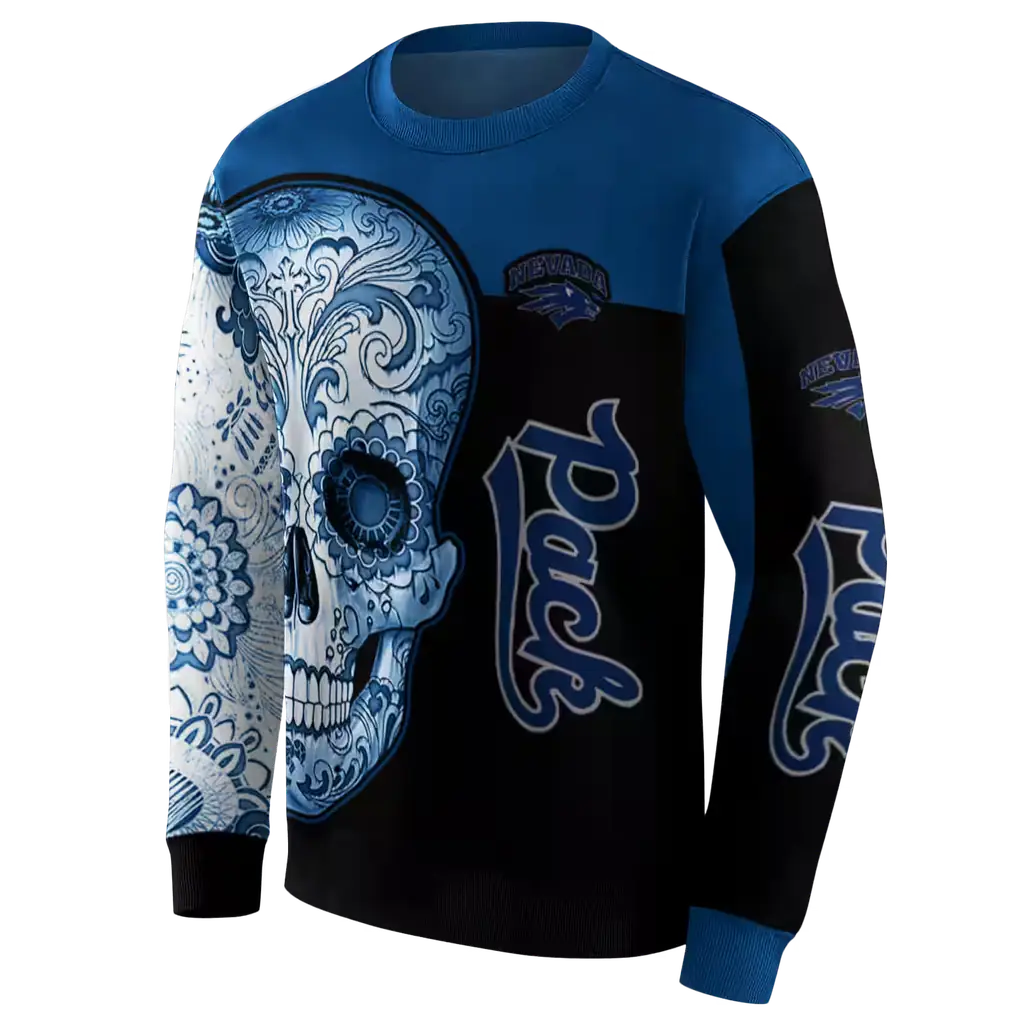 nevada wolf pack sugar skull blue black hoodie new arrival nevada wolf pack sugar skull blue black hoodie new arrival