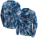 nevada wolf pack tie dye pattern blue hoodie best selling