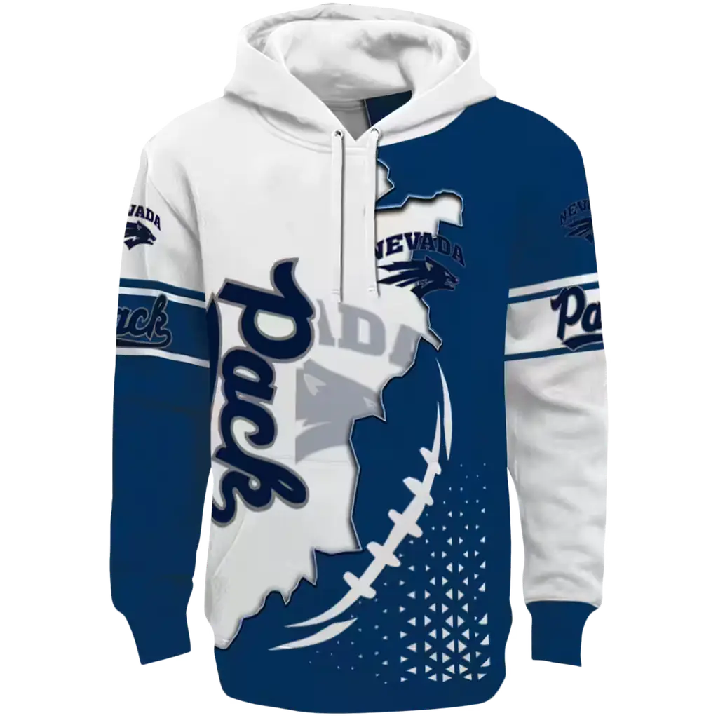 nevada wolf pack triangular pattern blue white hoodie best selling nevada wolf pack triangular pattern blue white hoodie best selling