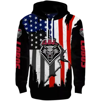 new mexico lobos american pride black hoodie best selling