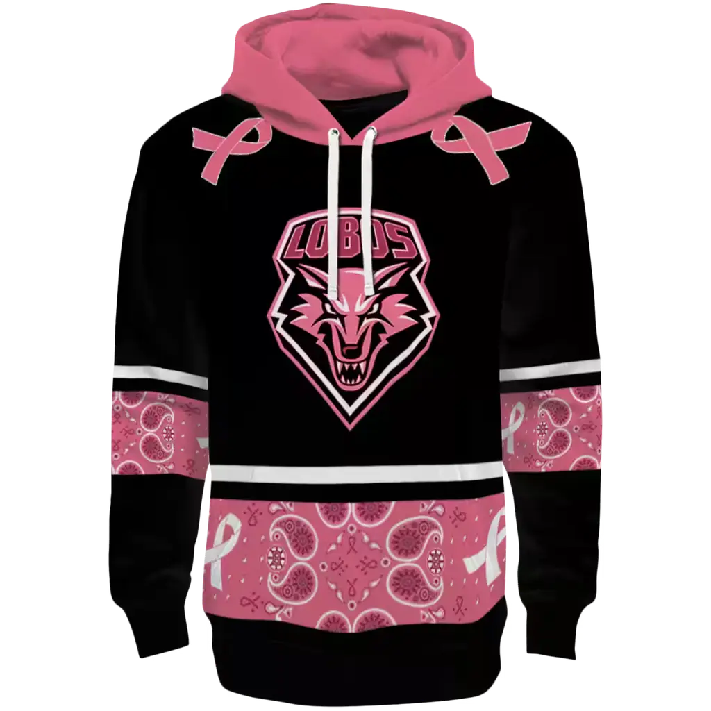 new mexico lobos awareness ribbon black pink hoodie best selling new mexico lobos awareness ribbon black pink hoodie best selling