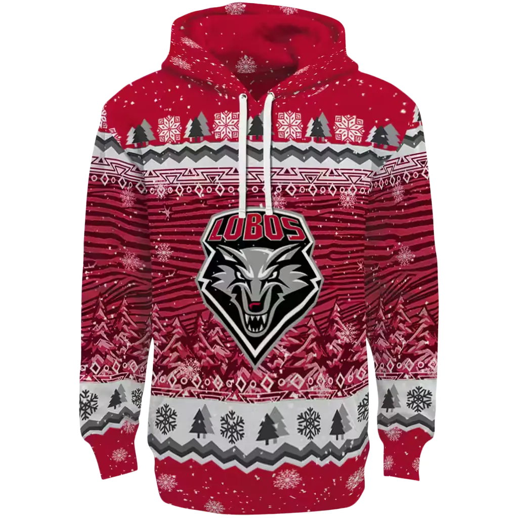 new mexico lobos christmas trees red hoodie best selling new mexico lobos christmas trees red hoodie best selling