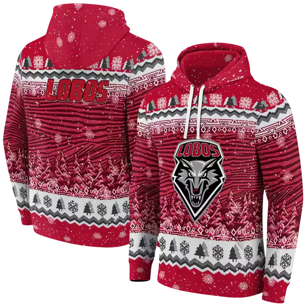 new mexico lobos christmas trees red hoodie fashion forward new mexico lobos christmas trees red hoodie fashion forward