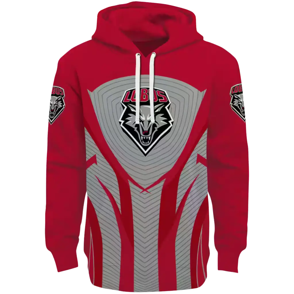 new mexico lobos concentric lines red black hoodie best selling new mexico lobos concentric lines red black hoodie best selling