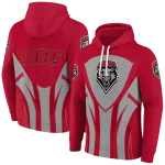 new mexico lobos concentric lines red black hoodie best selling