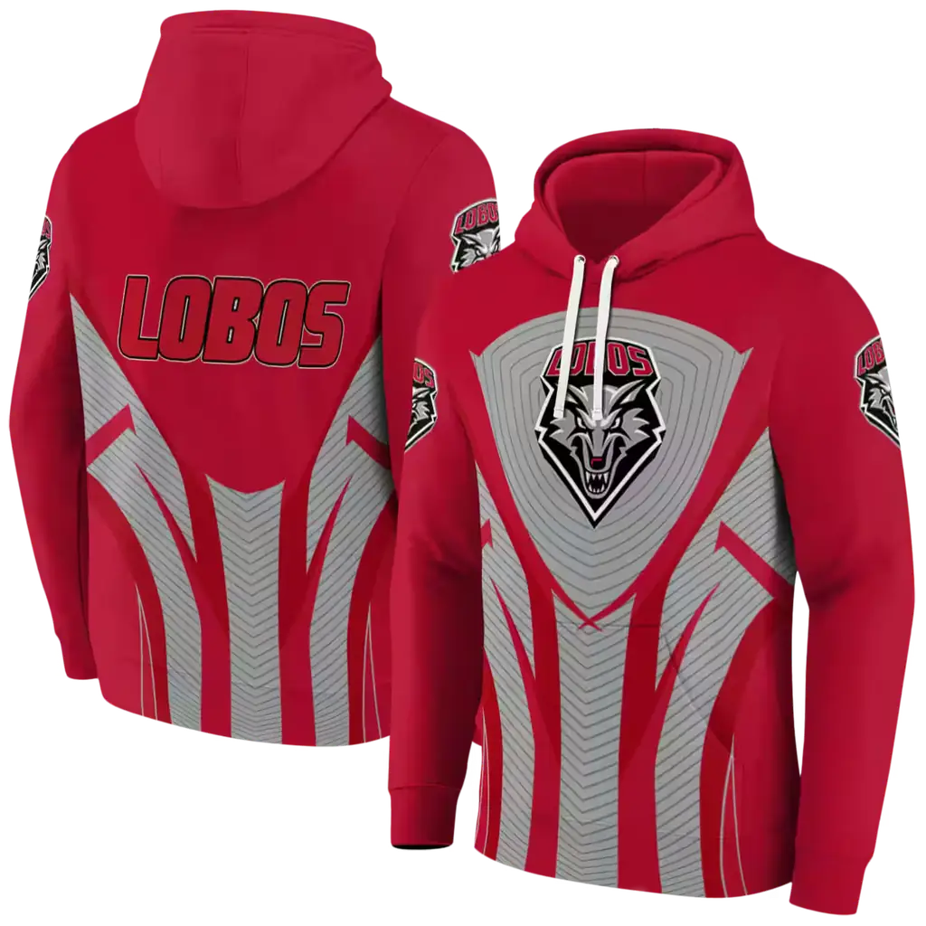 new mexico lobos concentric lines red black hoodie fashion forward new mexico lobos concentric lines red black hoodie fashion forward