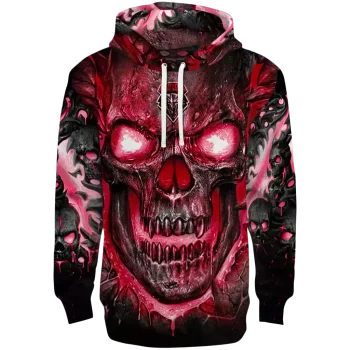 new mexico lobos demonic skull red black hoodie best selling