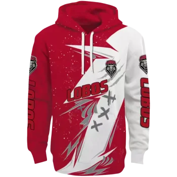 new mexico lobos dynamic slash red white hoodie best selling