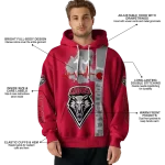 new mexico lobos football heartbeat red hoodie best selling