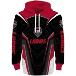 new mexico lobos futuristic pattern red black hoodie best selling