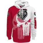 new mexico lobos graphic punisher red white hoodie best selling