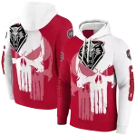 new mexico lobos graphic punisher red white hoodie best selling