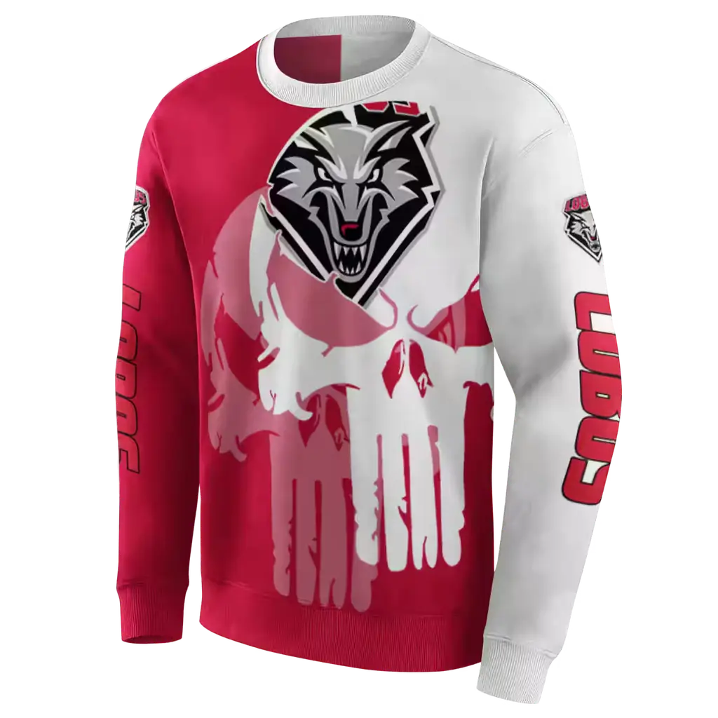 new mexico lobos graphic punisher red white hoodie new arrival new mexico lobos graphic punisher red white hoodie new arrival
