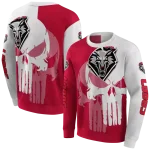 new mexico lobos graphic punisher red white hoodie best selling