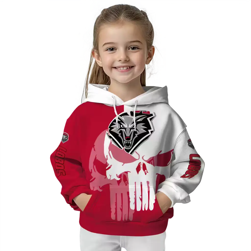 new mexico lobos graphic punisher red white hoodie top rated new mexico lobos graphic punisher red white hoodie top rated