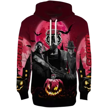 new mexico lobos halloween vibes red black hoodie best selling