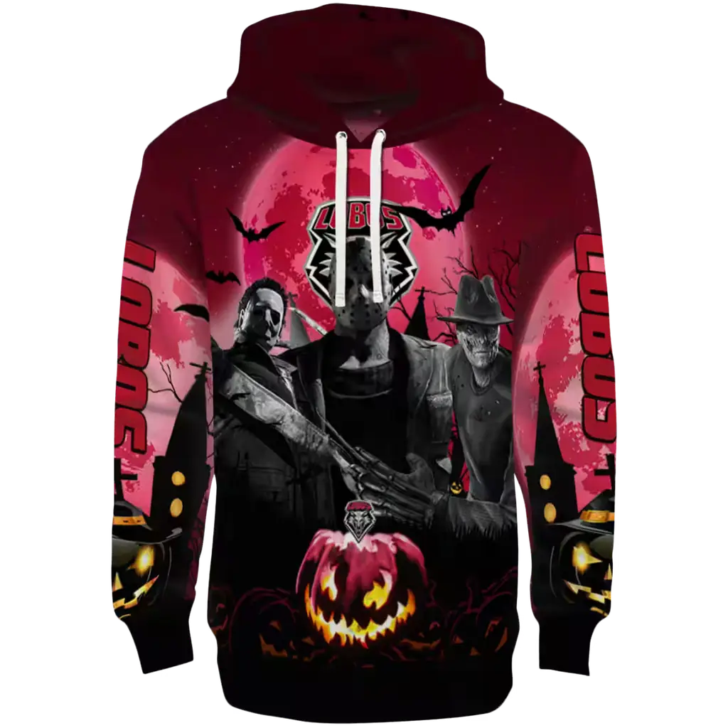 new mexico lobos halloween vibes red black hoodie best selling new mexico lobos halloween vibes red black hoodie best selling