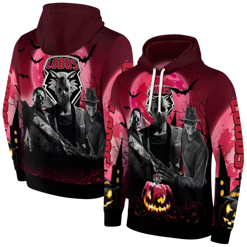 new mexico lobos halloween vibes red black hoodie fashion forward new mexico lobos halloween vibes red black hoodie fashion forward