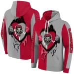 new mexico lobos heartbeat graphic red hoodie best selling