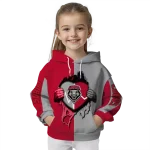 new mexico lobos heartbeat graphic red hoodie best selling