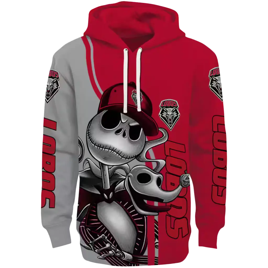 new mexico lobos jack skellington red hoodie best selling new mexico lobos jack skellington red hoodie best selling