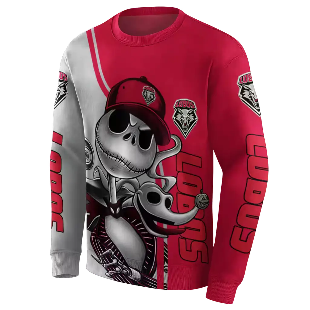 new mexico lobos jack skellington red hoodie new arrival new mexico lobos jack skellington red hoodie new arrival
