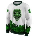 new mexico lobos lucky motif white green hoodie best selling