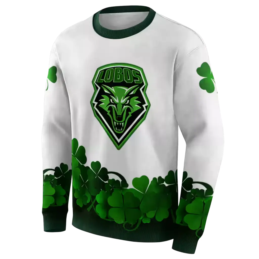 new mexico lobos lucky motif white green hoodie new arrival new mexico lobos lucky motif white green hoodie new arrival