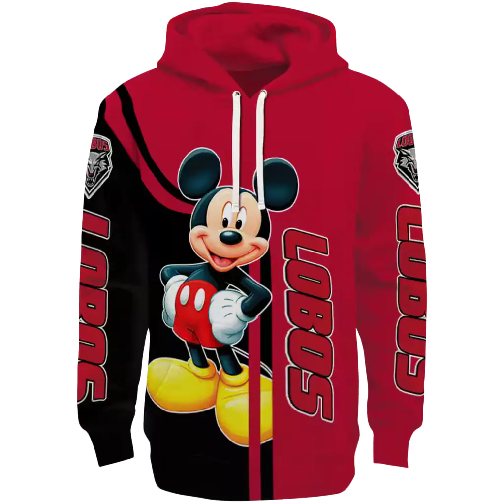 new mexico lobos mickey mouse red black hoodie best selling new mexico lobos mickey mouse red black hoodie best selling
