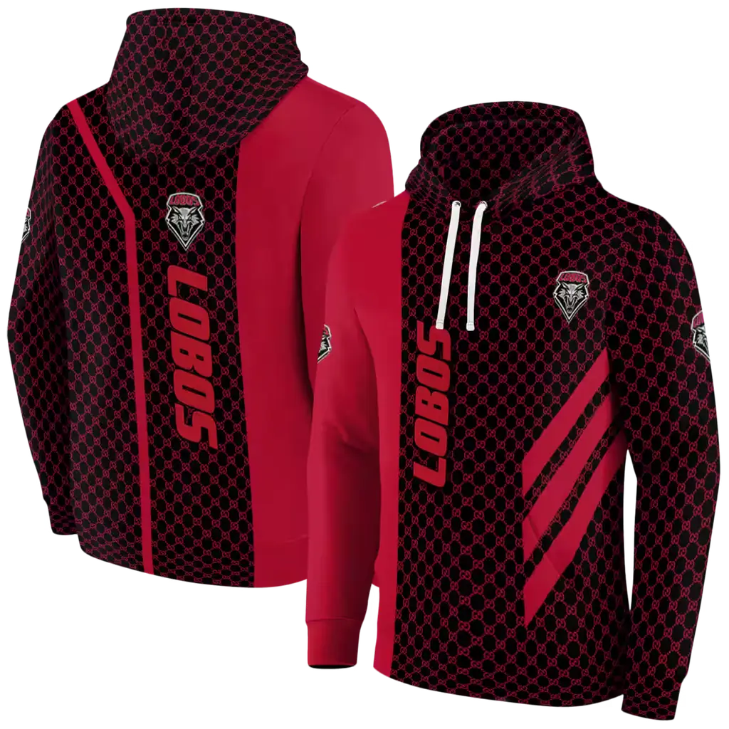 new mexico lobos monogram pattern red hoodie fashion forward new mexico lobos monogram pattern red hoodie fashion forward