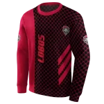 new mexico lobos monogram pattern red hoodie best selling