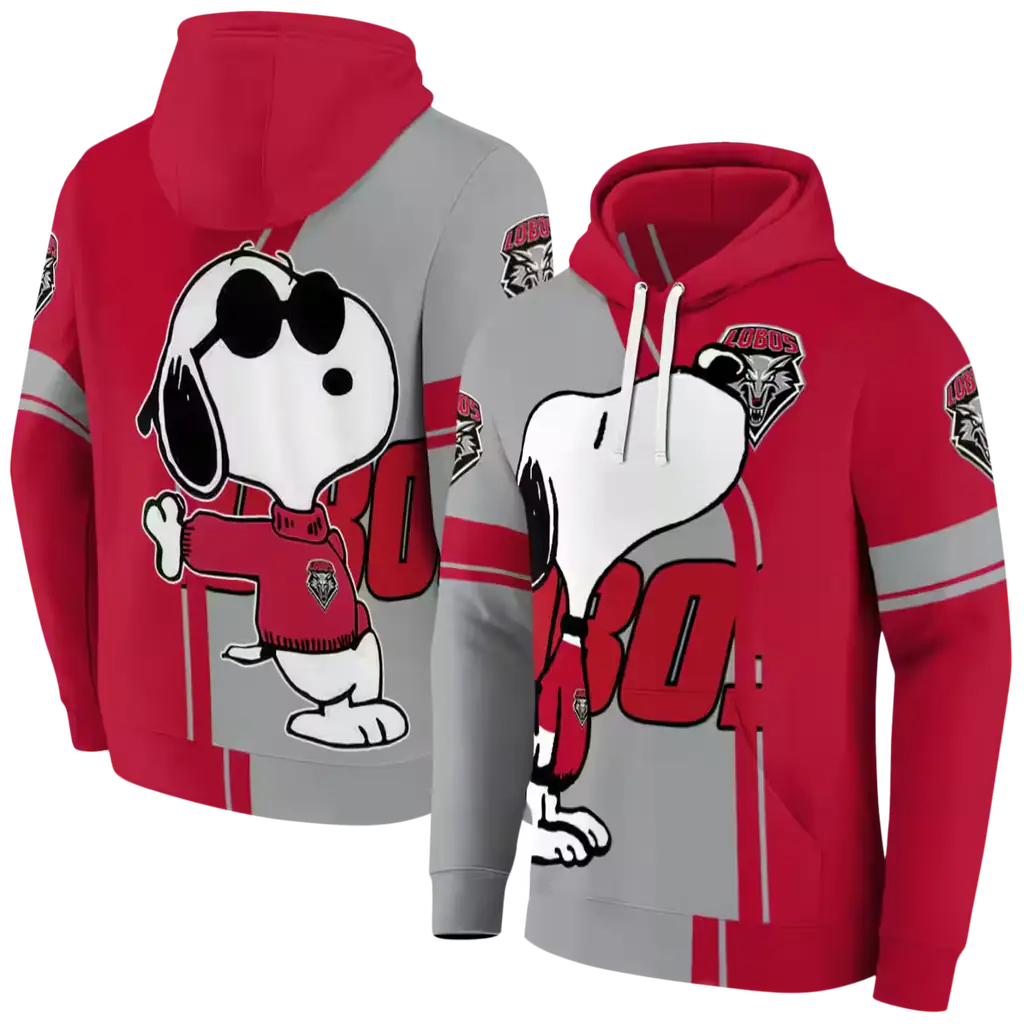 new mexico lobos playful snoopy red hoodie fashion forward new mexico lobos playful snoopy red hoodie fashion forward