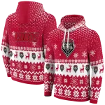 new mexico lobos reindeer motif red hoodie best selling