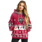 new mexico lobos reindeer motif red hoodie best selling