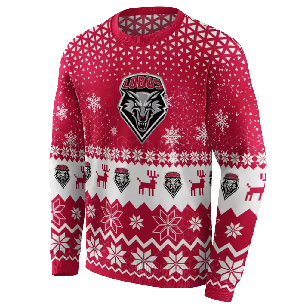 new mexico lobos reindeer motif red hoodie new arrival new mexico lobos reindeer motif red hoodie new arrival