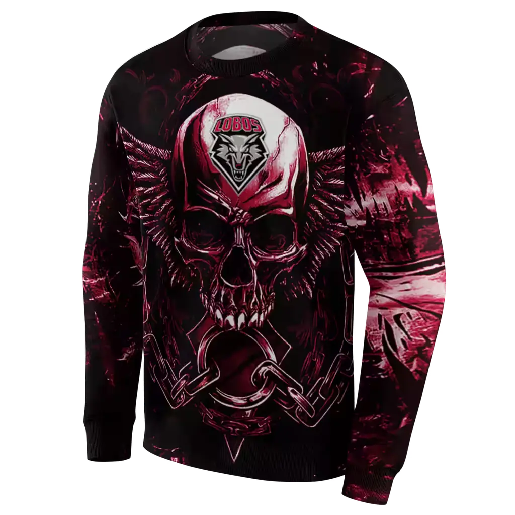 new mexico lobos skull artwork red black hoodie new arrival new mexico lobos skull artwork red black hoodie new arrival