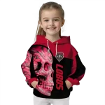 new mexico lobos skull motif red black hoodie best selling