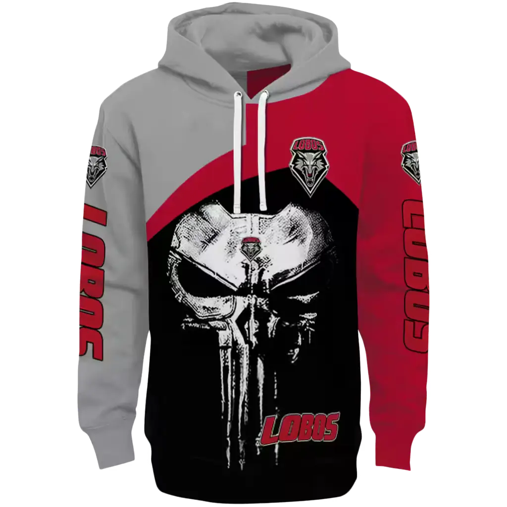 new mexico lobos skull punisher grey black hoodie best selling new mexico lobos skull punisher grey black hoodie best selling