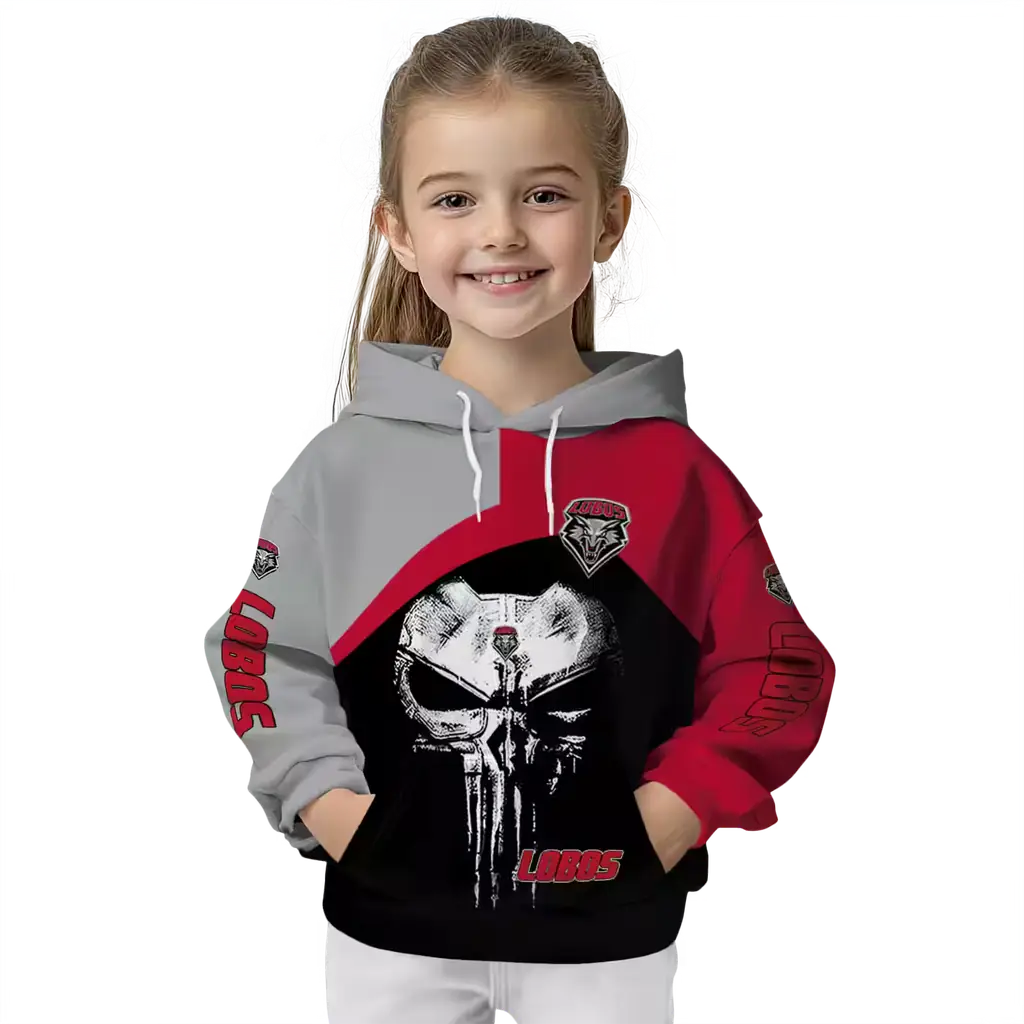 new mexico lobos skull punisher grey black hoodie top rated new mexico lobos skull punisher grey black hoodie top rated