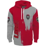 new mexico lobos splatter effect red hoodie best selling