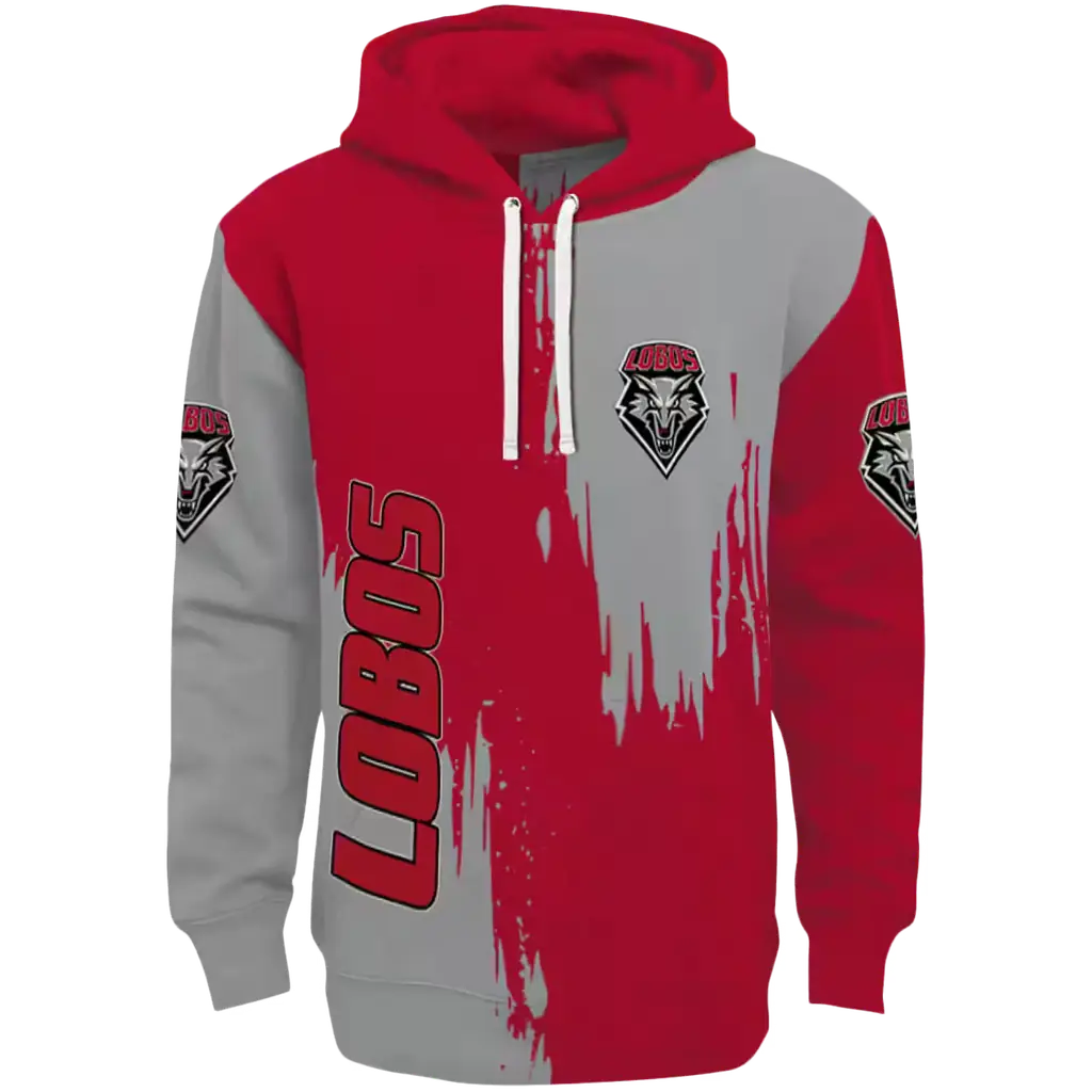 new mexico lobos splatter effect red hoodie best selling new mexico lobos splatter effect red hoodie best selling