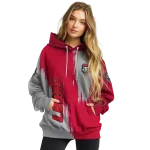 new mexico lobos splatter effect red hoodie best selling