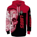 new mexico lobos sugar skull red black hoodie best selling