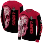 new mexico lobos sugar skull red black hoodie best selling