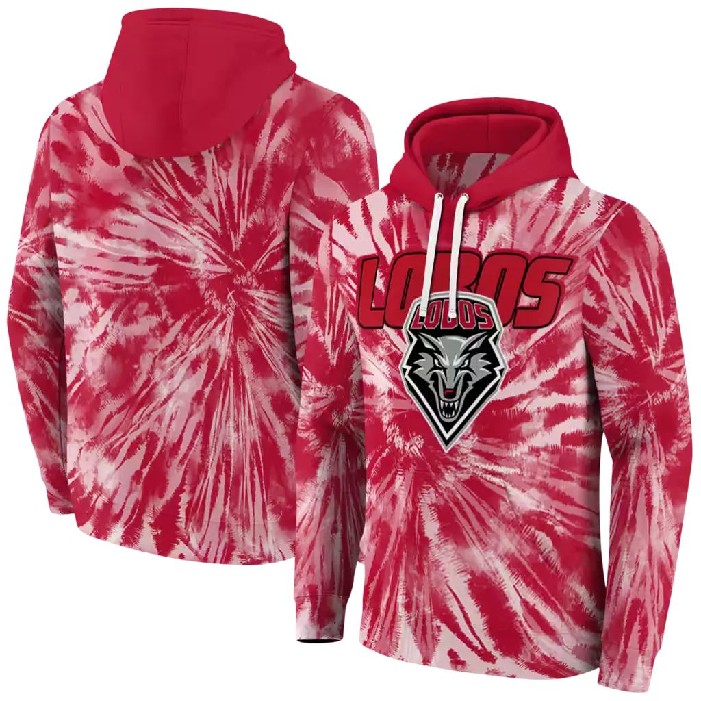 new mexico lobos tie dye pattern red hoodie fashion forward new mexico lobos tie dye pattern red hoodie fashion forward
