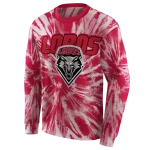 new mexico lobos tie dye pattern red hoodie best selling