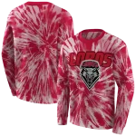 new mexico lobos tie dye pattern red hoodie best selling